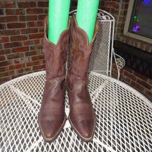 TWISTED X Women's Brown Leather Pointed Toe Western Boots Size 9.5 C